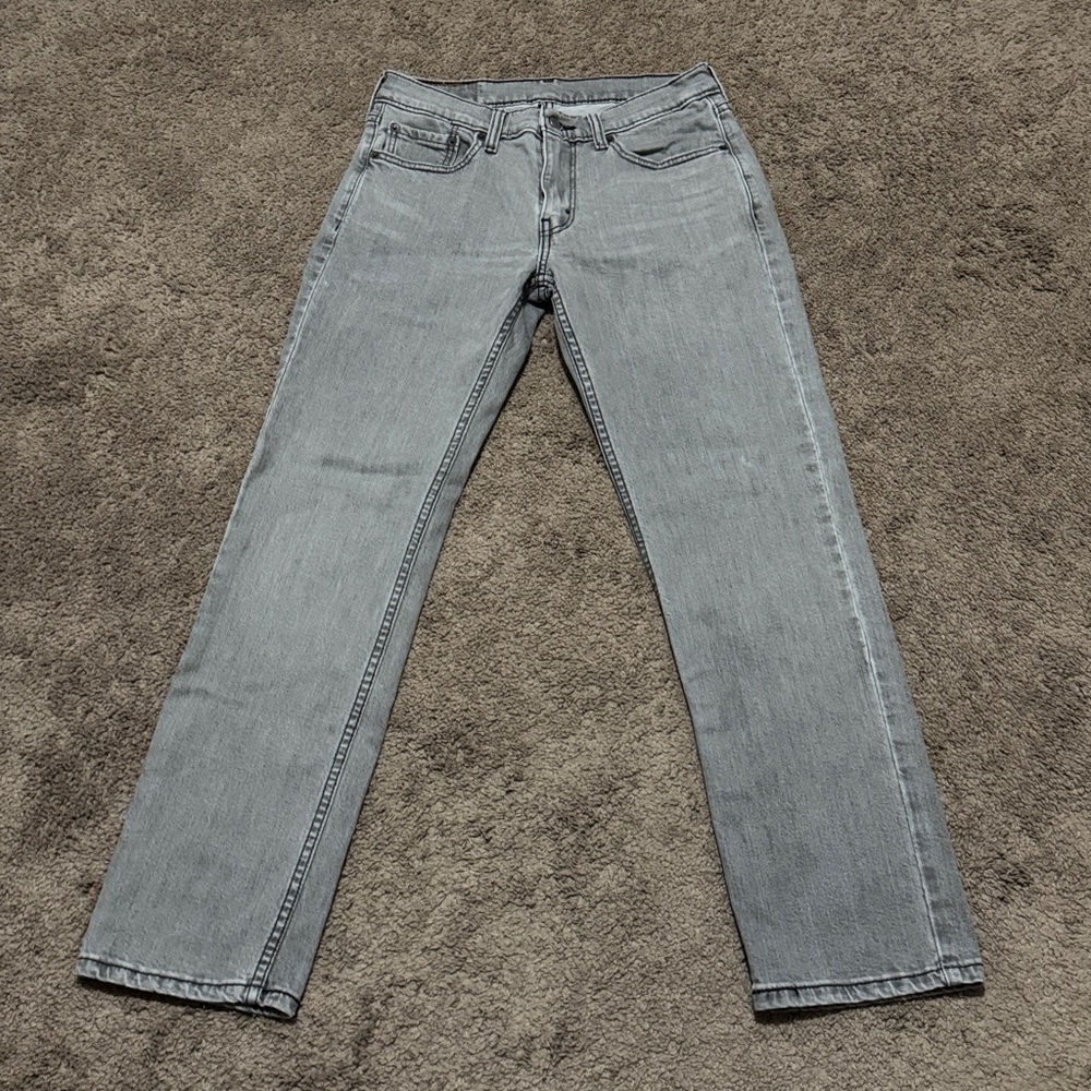 Wmns Levi’s 514 Gray Jeans-Sz tag 29x30-58% Cotton Blend-EUC - Picture 3 of 14